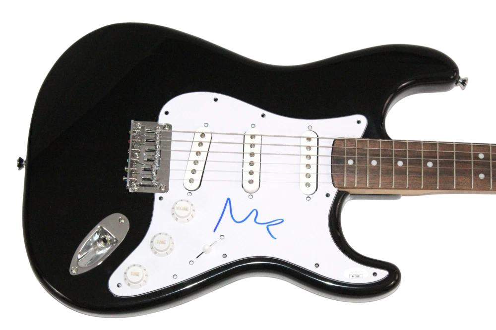 Mick Hucknall Simply Red Signed Autograph Black Fender Electric Guitar JSA COA