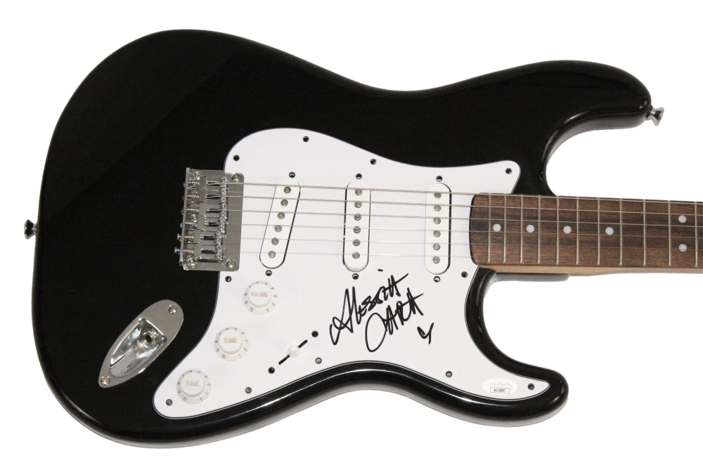 Alessia Cara Signed Autograph Full Size Black Fender Electric Guitar w/ JSA COA