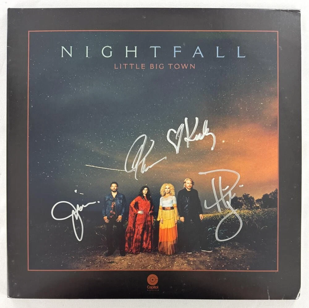 Little Big Town Full Band Signed Autograph Album Vinyl Record Nightfall JSA COA