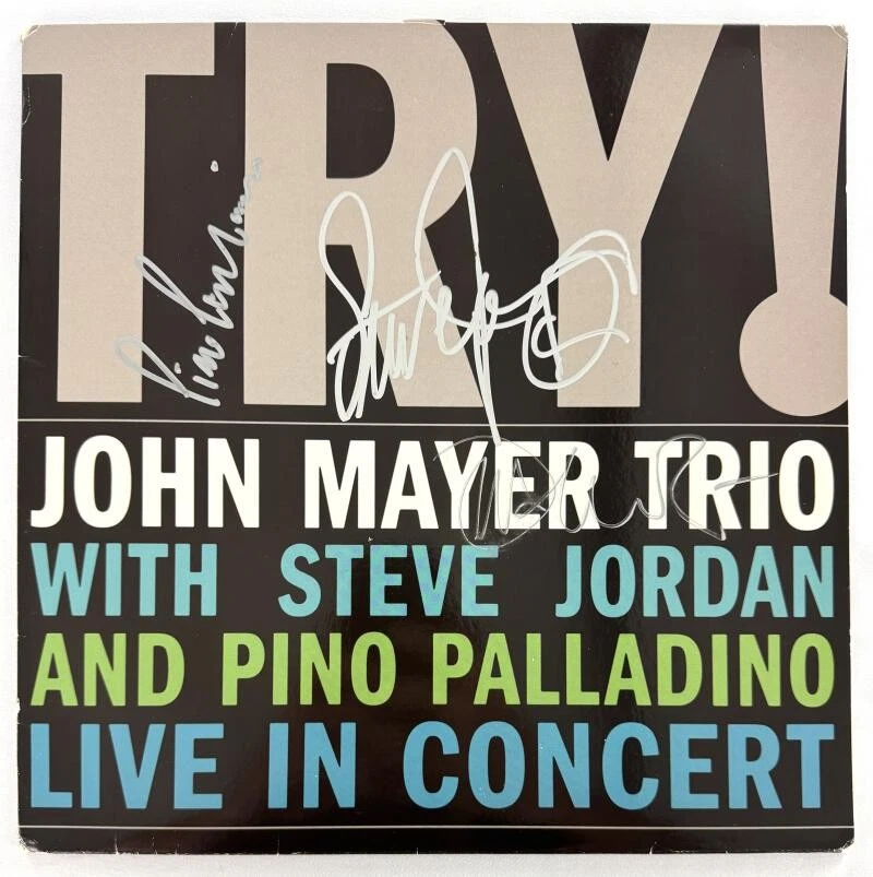 John Mayer Trio Signed Autograph Try! Album w/ Steve Jordan Pino Palladino BAS