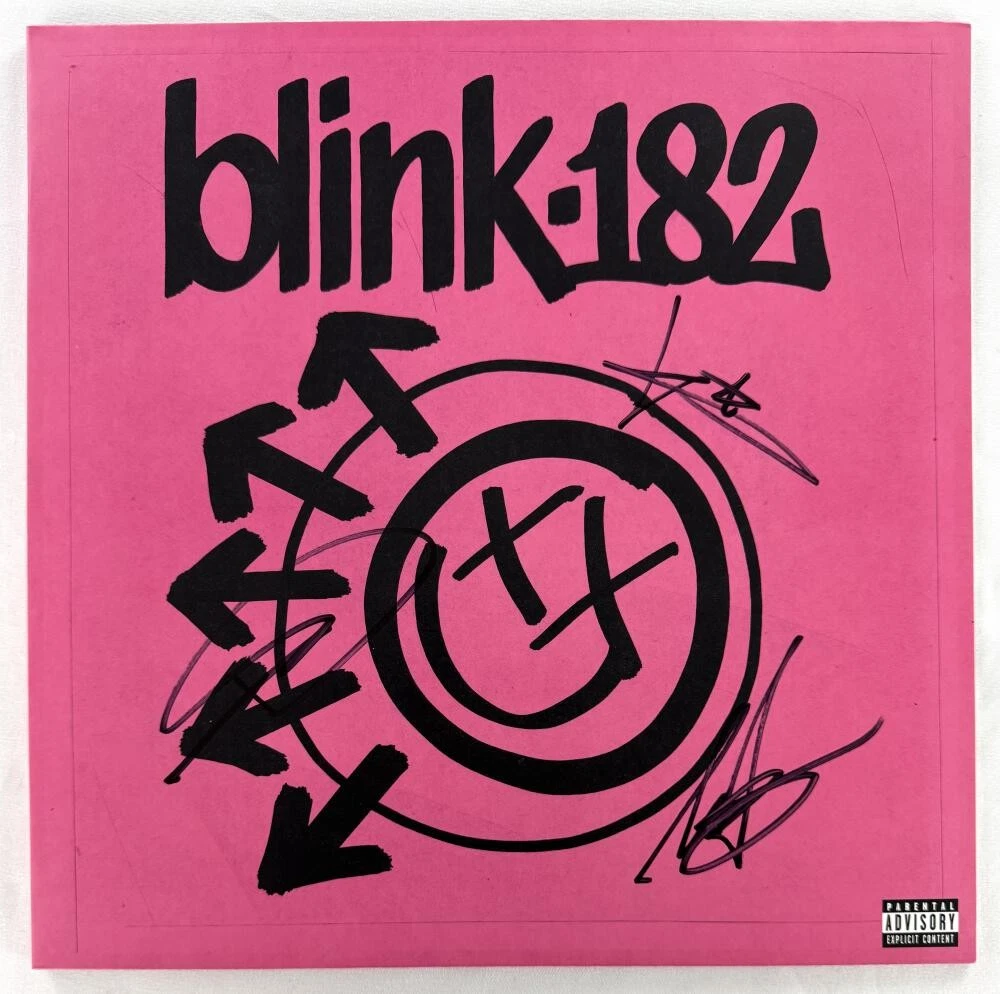 Blink-182 Band Signed Autograph Album Vinyl Record - Tom Travis Mark Beckett COA