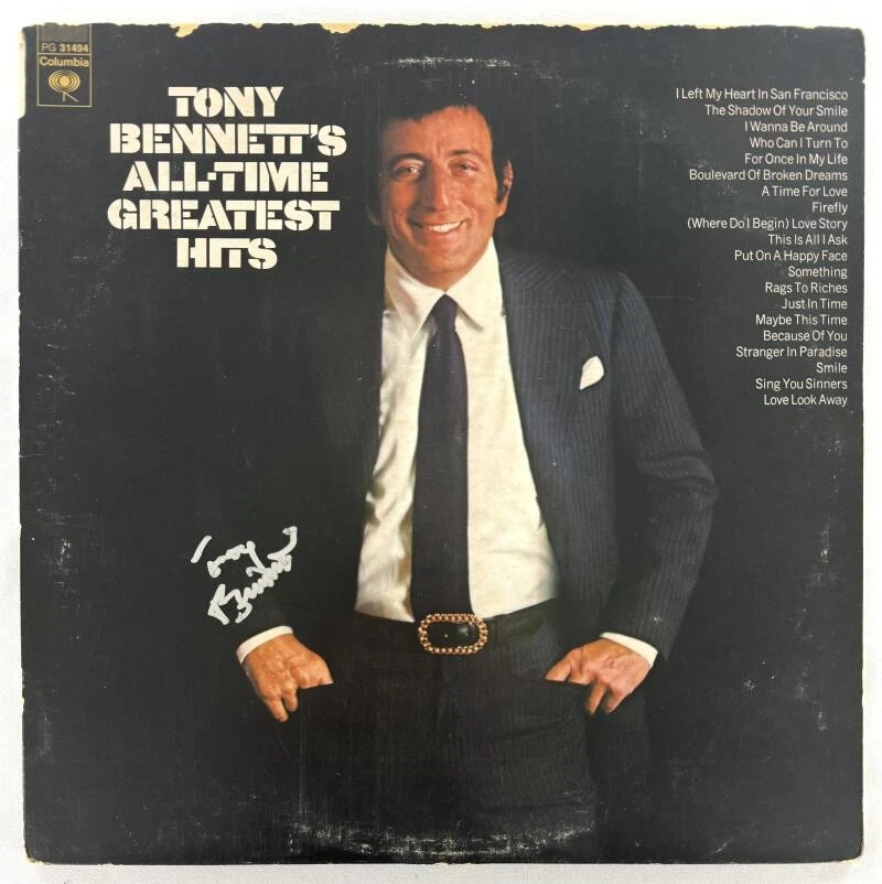 Tony Bennett Signed Autograph Album Vinyl Record - Greatest Hits w/ Beckett COA