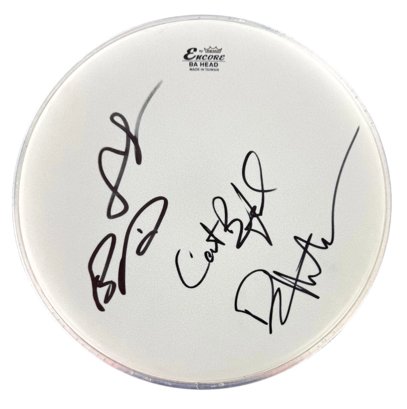 Dave Matthews Band Signed Autograph Drumhead - Dave Stefan Boyd Carter JSA COA