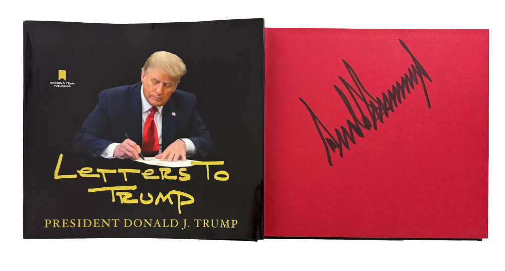 President Donald Trump Signed Autograph Letters Book w/ FULL SIGNATURE JSA COA
