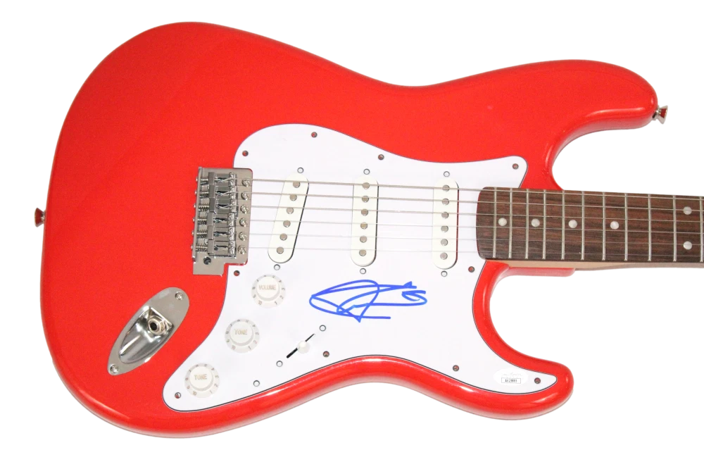 John Zambetti Signed Autograph Full Size Red Electric Guitar w/ JSA COA