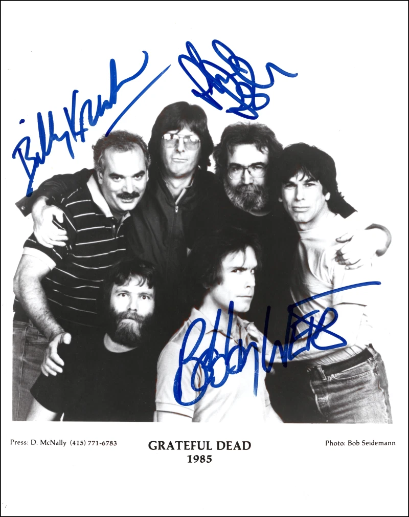 Bob Weir Phil Lesh Kreutzmann Signed Autograph 8x10 Photo Grateful Dead JSA COA