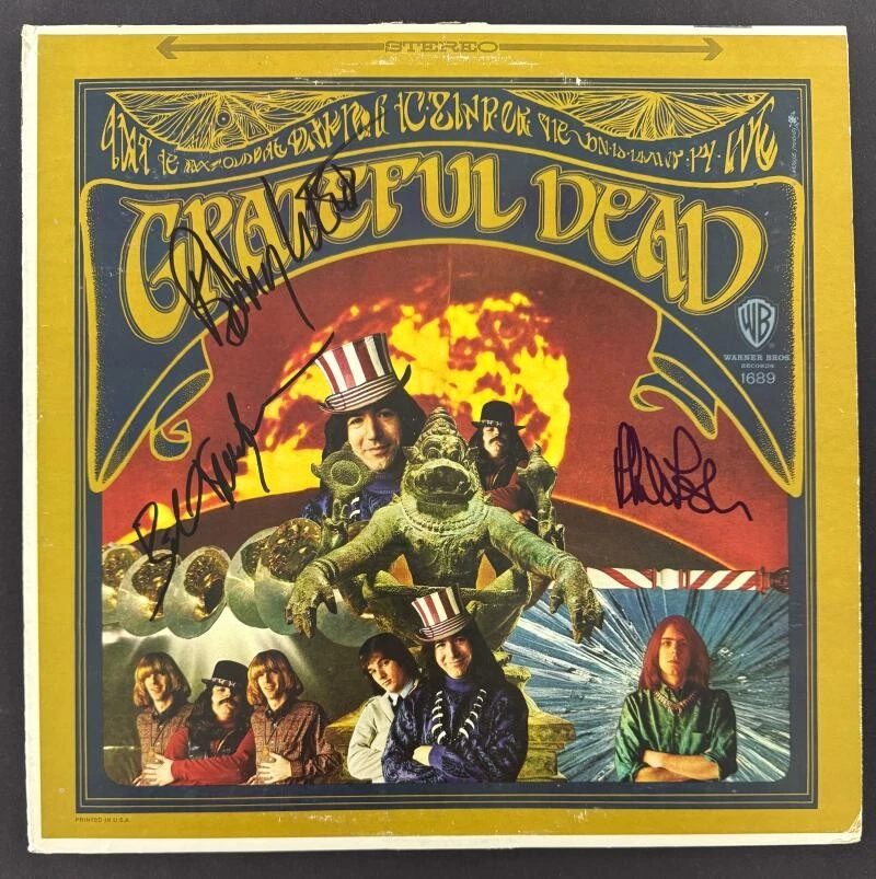 Phil Lesh Bob Weir Billy K Signed Autograph Album Record - Grateful Dead JSA COA