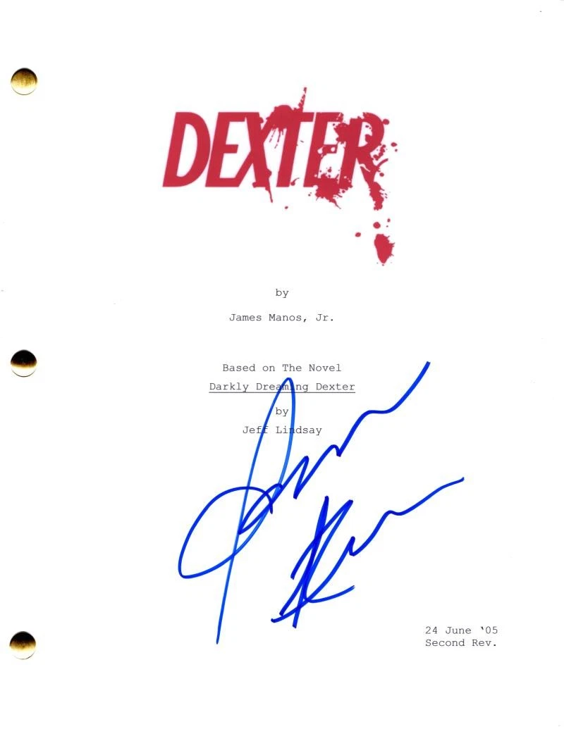 James Remar Signed Autograph Dexter Full Pilot Script Screenplay - Harry Morgan