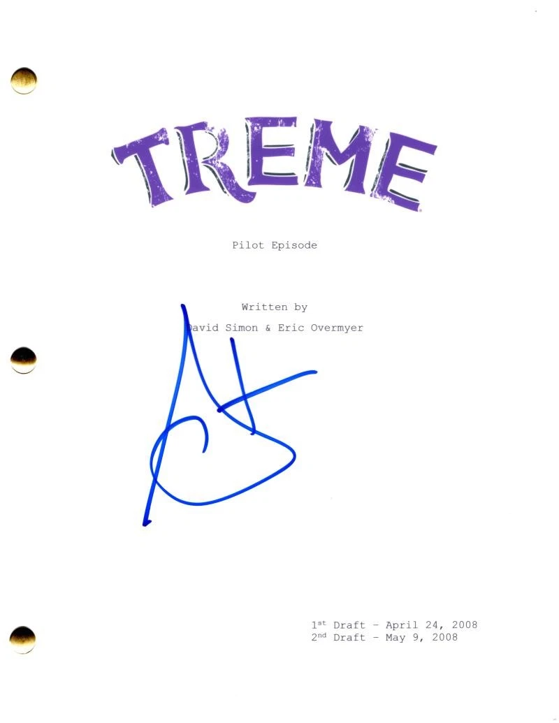 Steve Zahn Signed Autograph Treme Full Pilot Script Screenplay - Davis McAlary
