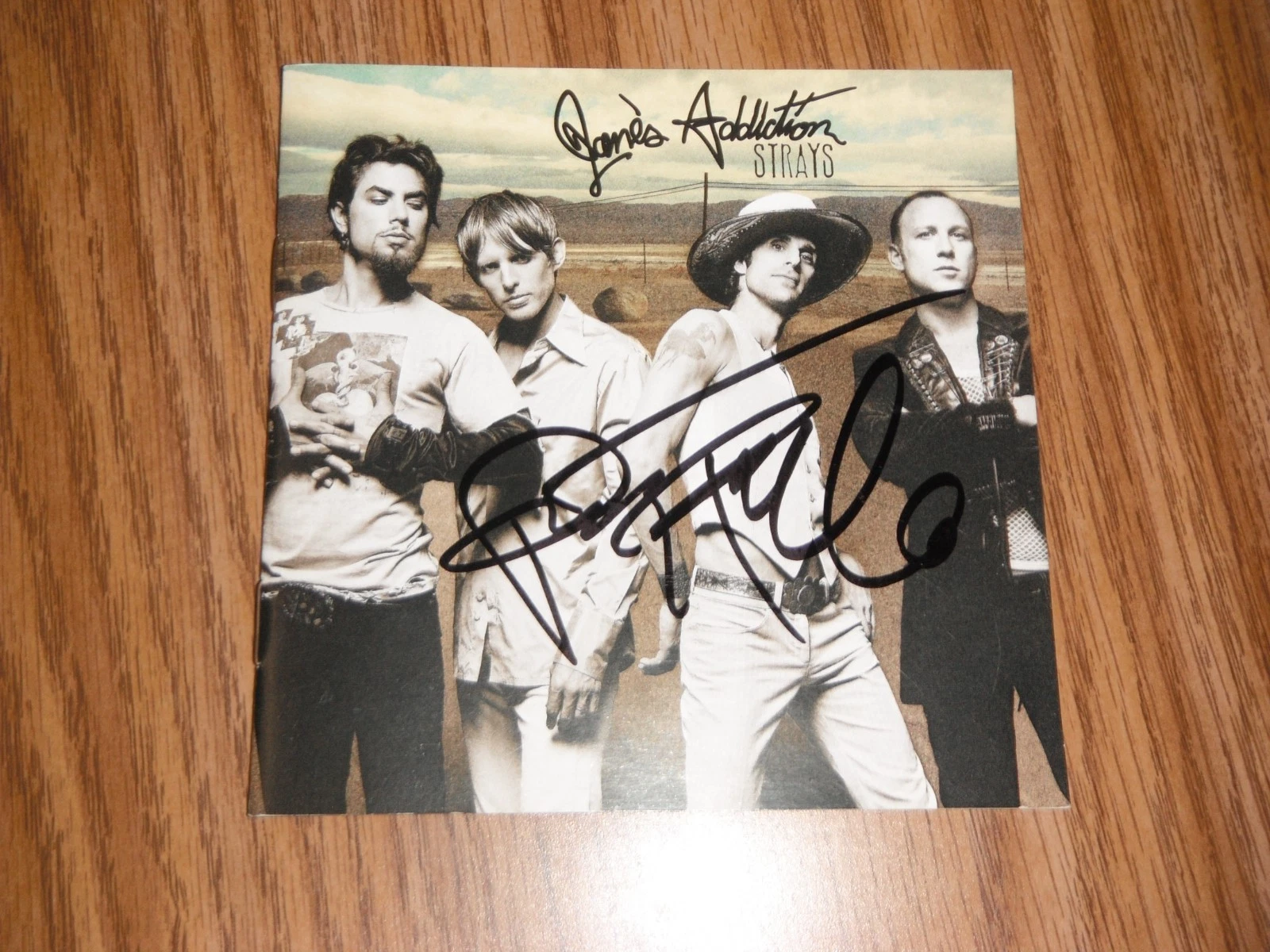 JANES ADDICTION PERRY FARRELL SIGNED STRAYS CD COVER