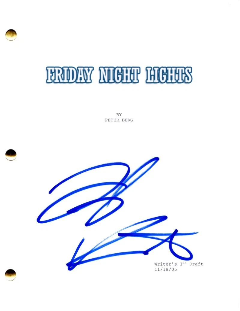 Taylor Kitsch Signed Autograph Friday Night Lights Full Pilot Script Screenplay