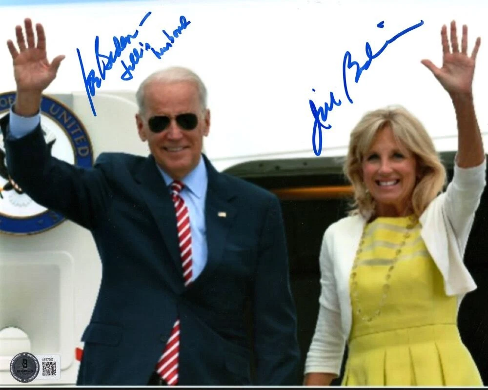 President Joe Biden & Jill Biden Signed Autograph 8x10 Photo RARE w/ Beckett COA