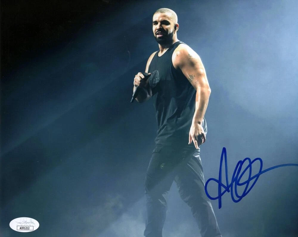 Drake Aubrey Graham Signed Autograph 8x10 Photo - Thank Me Later Rapper JSA COA