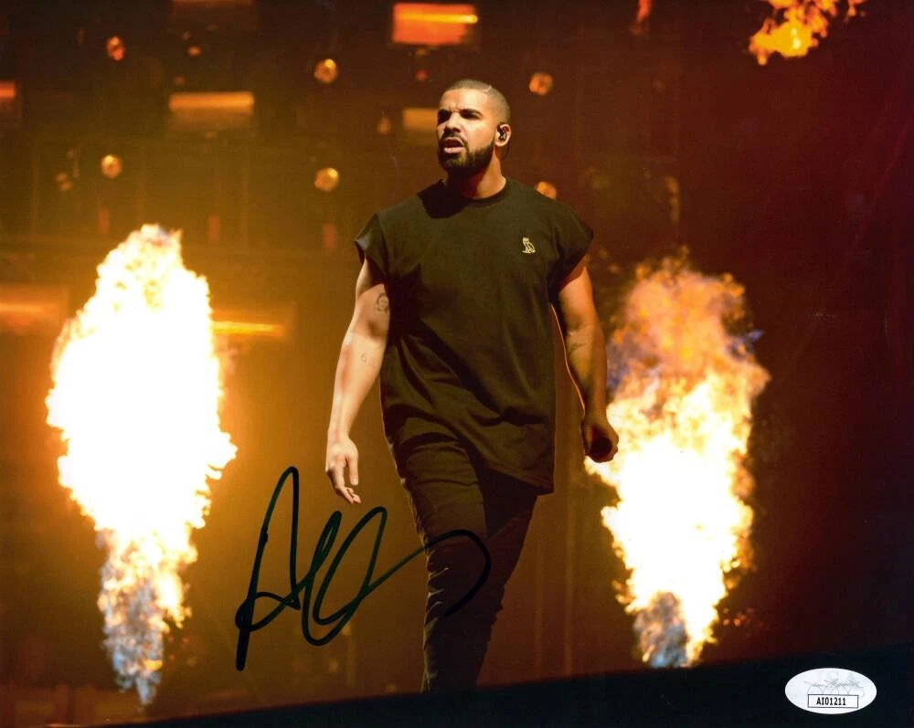 Drake Aubrey Graham Signed Autograph 8x10 Photo - Take Care Views Rapper JSA COA