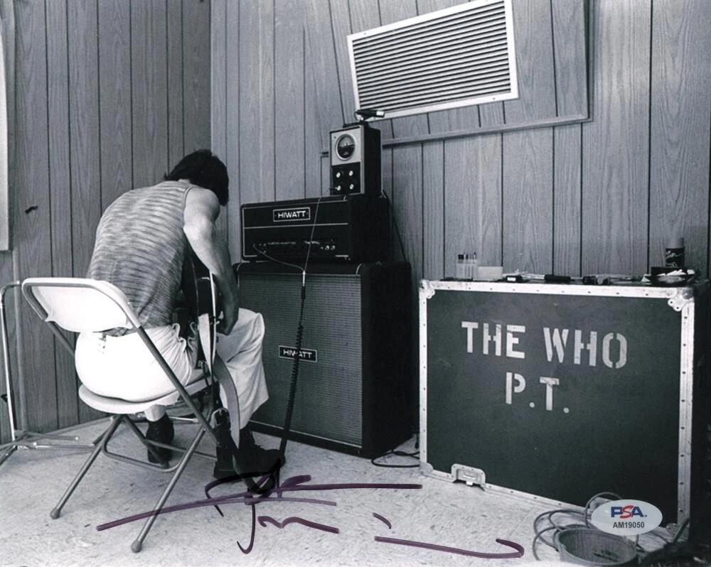 Pete Townshend The Who Signed Autograph 8x10 Photo - Quadrophenia w/ PSA COA