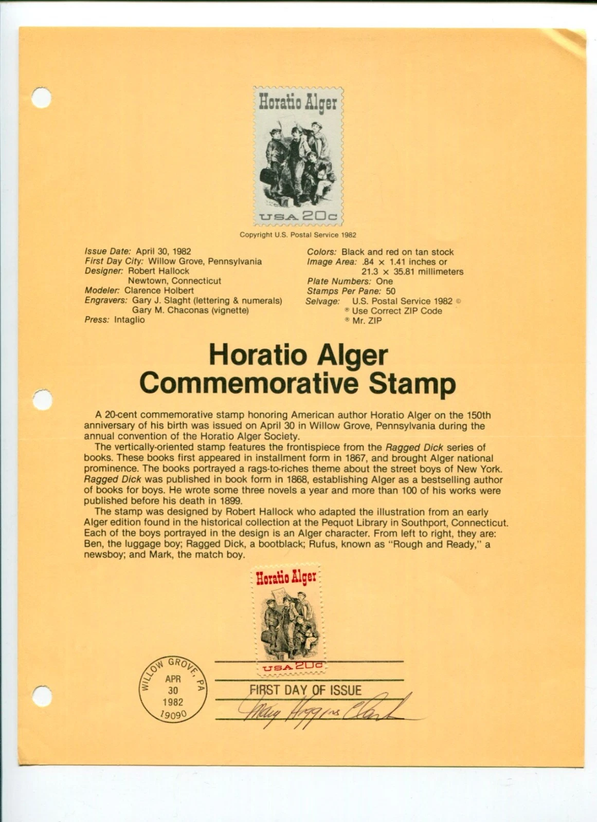 Mary Higgins Clark Famous Romance Suspense Author Signed Autograph FDC Sheet