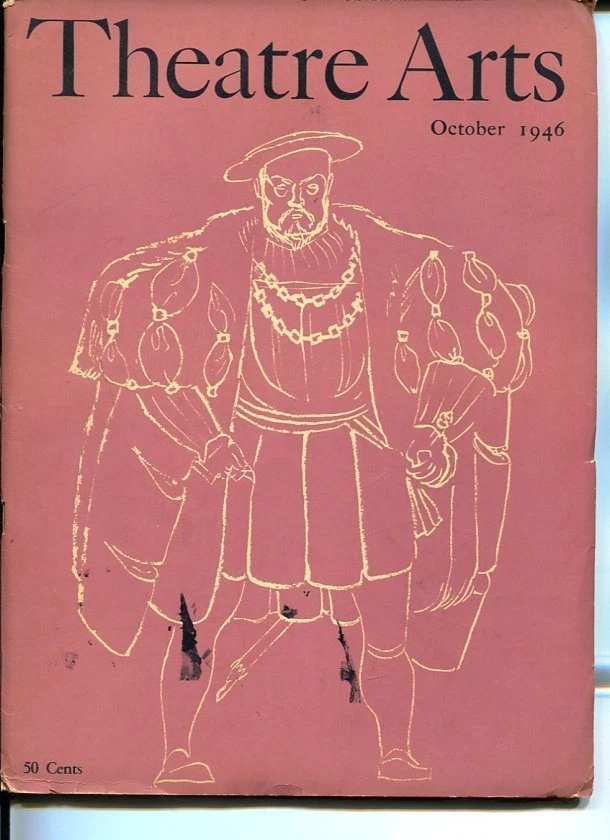 BORIS ARONSON JOSE LIMON JOHN GIELGUD OCT 1946 THEATRE ARTS MONTHLY MAGAZINE COLLECTIBLE MEMORABILIA