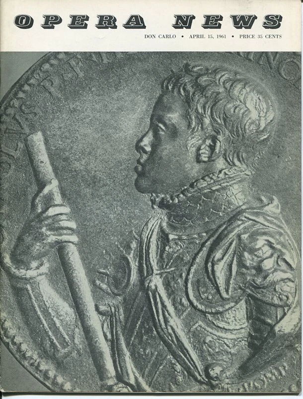 Don Carlos Sir Thomas Beechman Giuseppe Bamboschek April 15 1961 Opera News