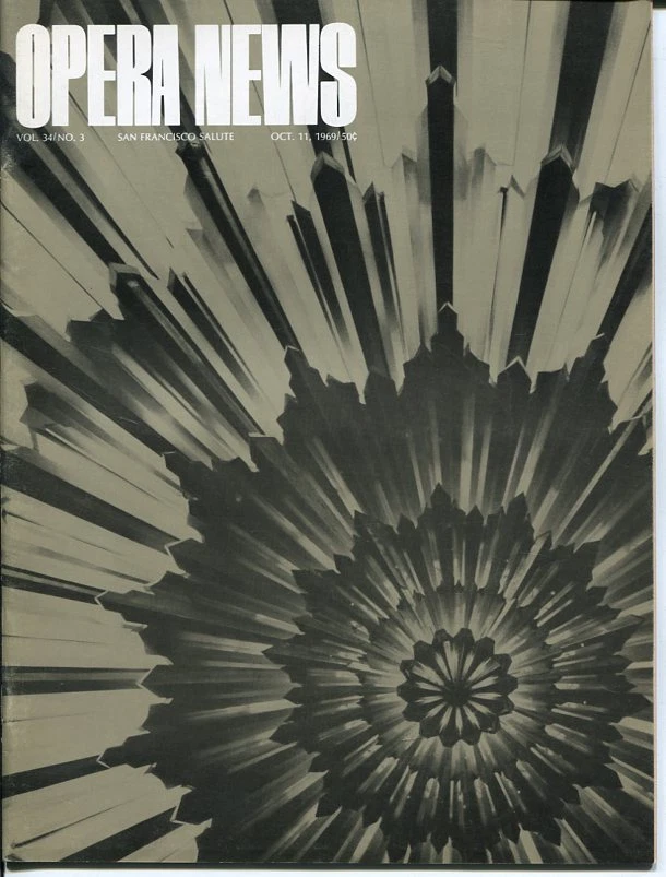 Douglas Moore John Cranko Franco Bonisolli August Everding Oct 1969 Opera News