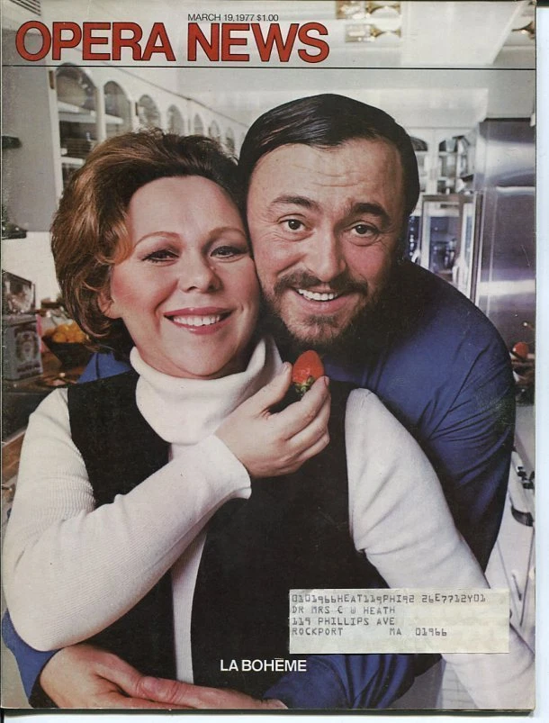 Renata Scotto Luciano Pavarotti Andrea Lang Sylvia Sass March 19 1977 Opera News
