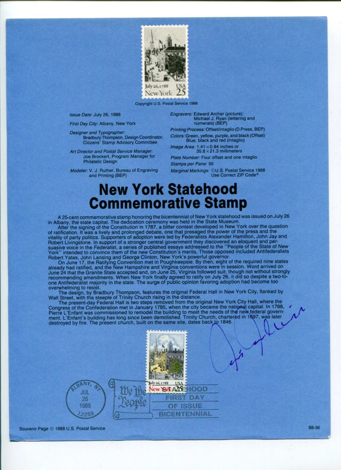 Chris Chambliss NY New York Yankees 6x WS Champ Signed Autograph FDC Stamp Sheet