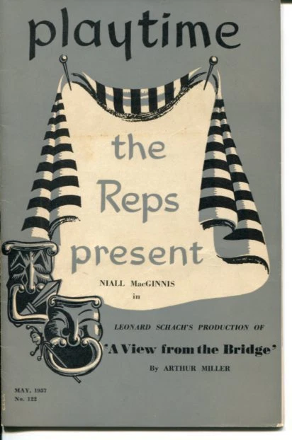 Niall MacGinnis Arthur Miller A View From The Bridge Rare South Africia Playbill
