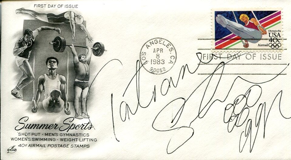 Tatiana Gutsu Ukraine Gold Silver Olympic Medal Gymnast Signed Autograph FDC