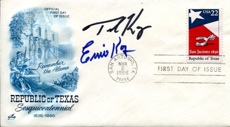 Ted & Ernie Koy Jr 1963 Texas Longhorns Football National Champ Signed Autograph
