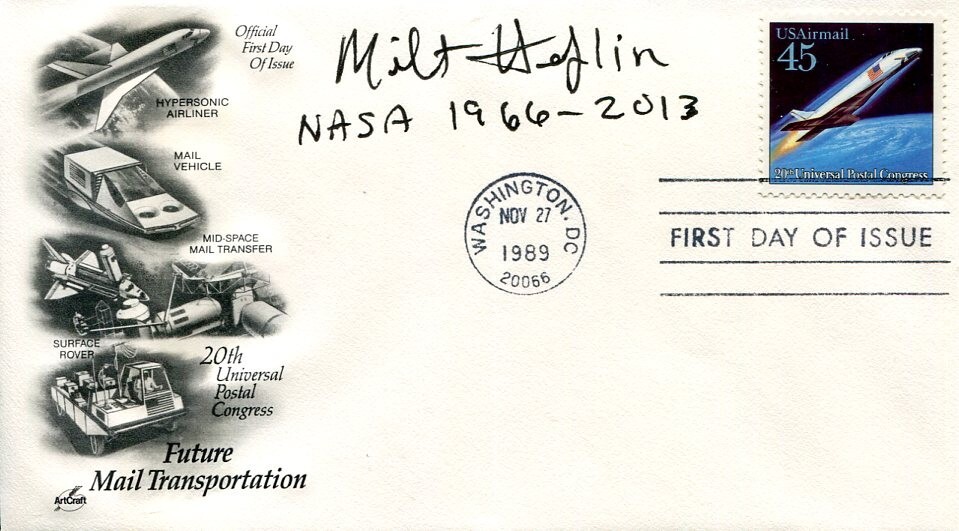 Milt Heflin NASA First Chief Flight Director Hubble Repair Signed Autograph FDC
