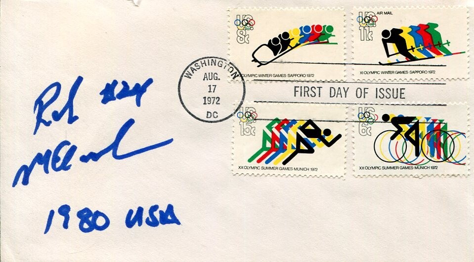 Rob McClanahan 1980 US Olympic Gold Hockey Buffalo Sabres Signed Autograph FDC