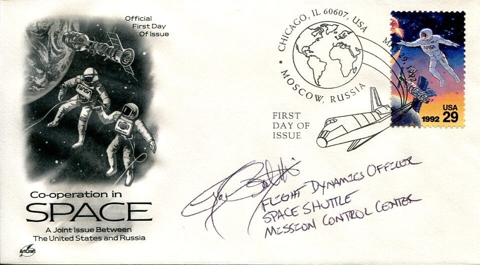 Roger Balettie NASA Flight Dynamics Officer Space Shuttle Signed Autograph FDC