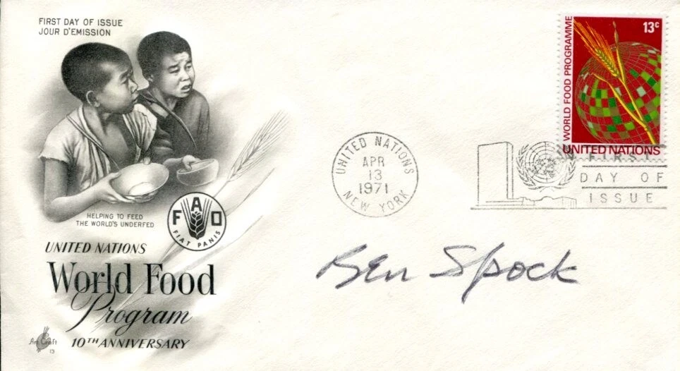 Dr Benjamin Spock Pediatrician Author Baby and Child Care Signed Autograph FDC