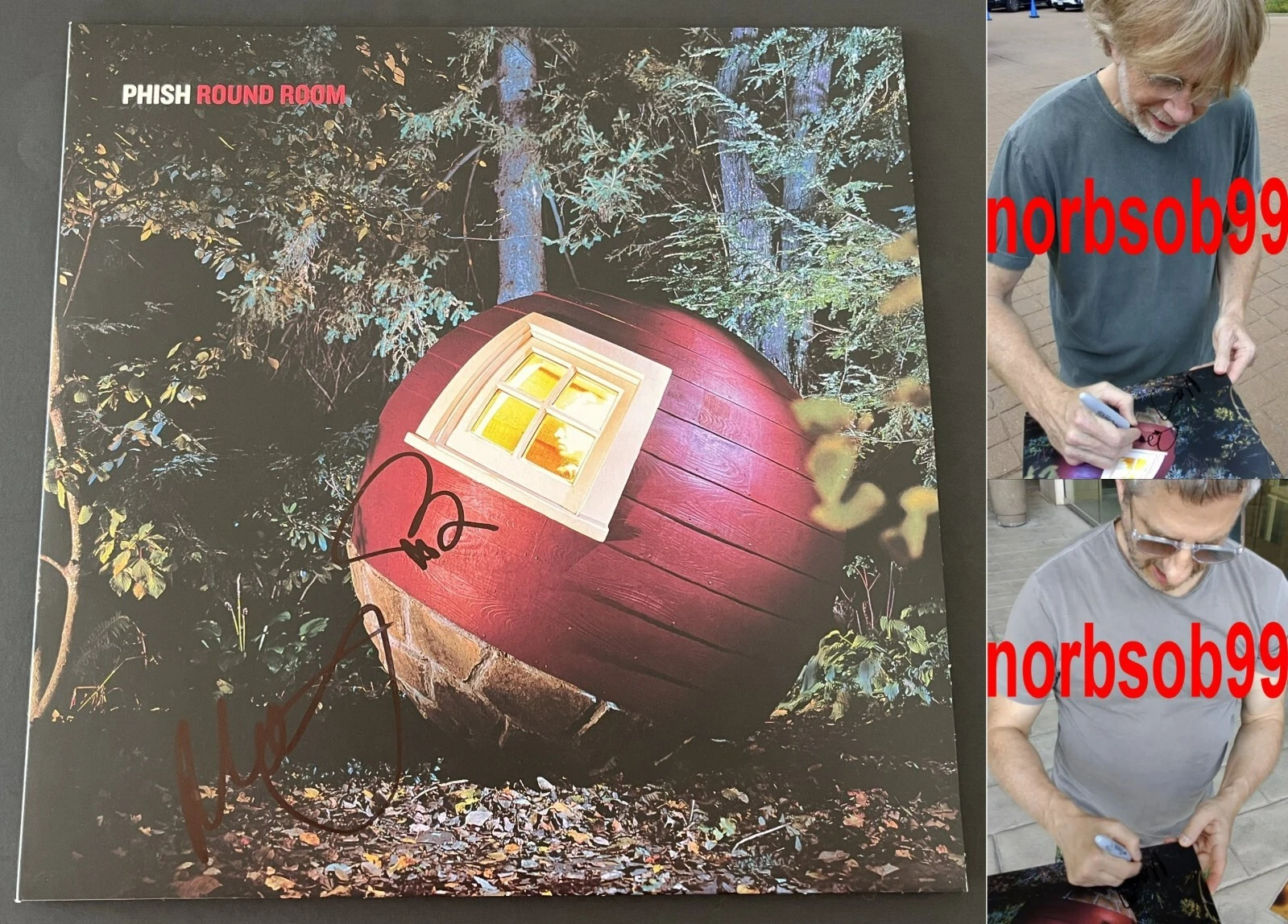 PHISH TREY ANASTASIO MIKE GORDON SIGNED ROUND ROOM VINYL ALBUM w/EXACT PROOF COA