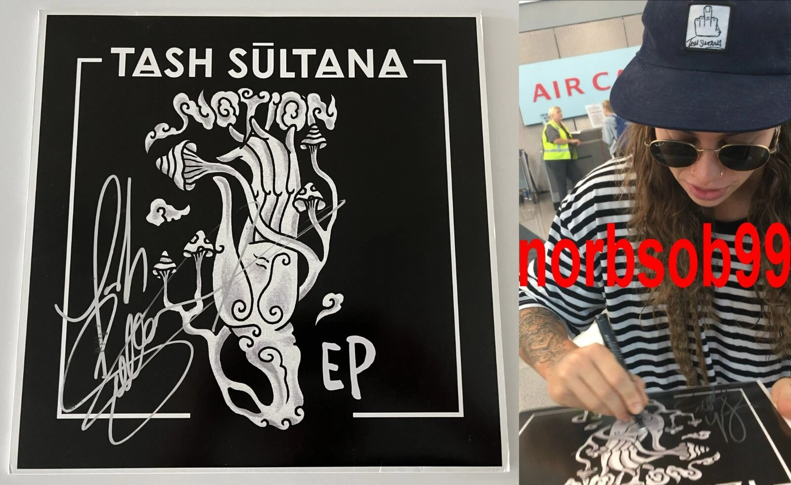 TASH SULTANA SIGNED AUTOGRAPH NOTION EP VINYL ALBUM w/EXACT PROOF & BECKETT COA