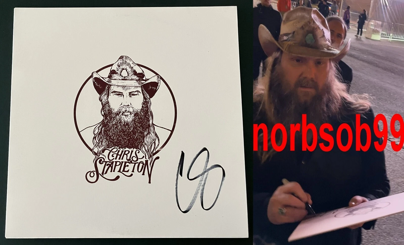 CHRIS STAPLETON SIGNED FROM A ROOM VOLUME 1 VINYL wEXACT VIDEO PROOF BECKETT COA