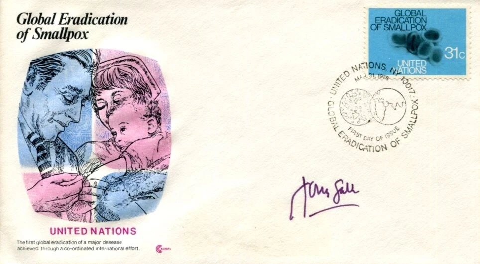 Jonas Salk Inventor of Polio Vaccine Virologist Researcher Signed Autograph FDC