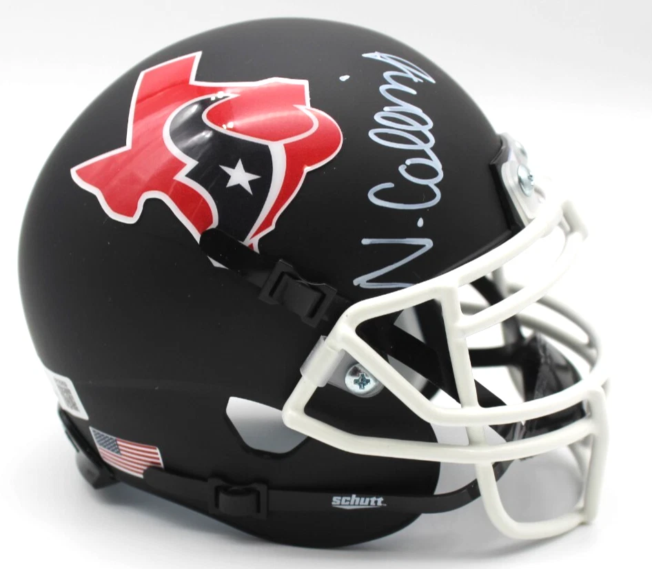 Nico Collins Houston Texans Signed Custom Mini Football Helmet w/Beckett BR25859
