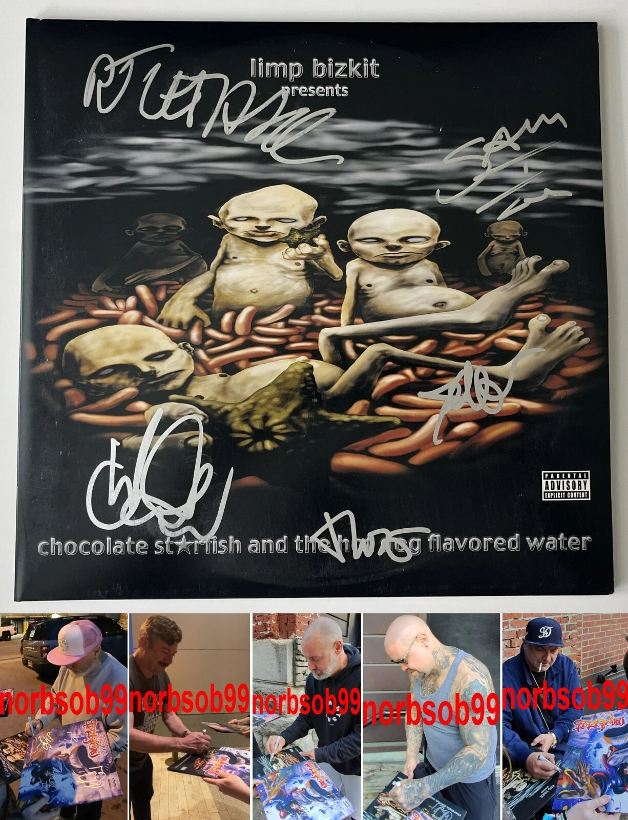LIMP BIZKIT FRED DURST +4 SIGNED CHOCOLATE STARFISH VINYL ALBUM w/EXACT PROOF