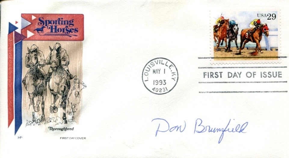 Donald Brumfield HOF Horse Jockey Racing Signed Autograph FDC