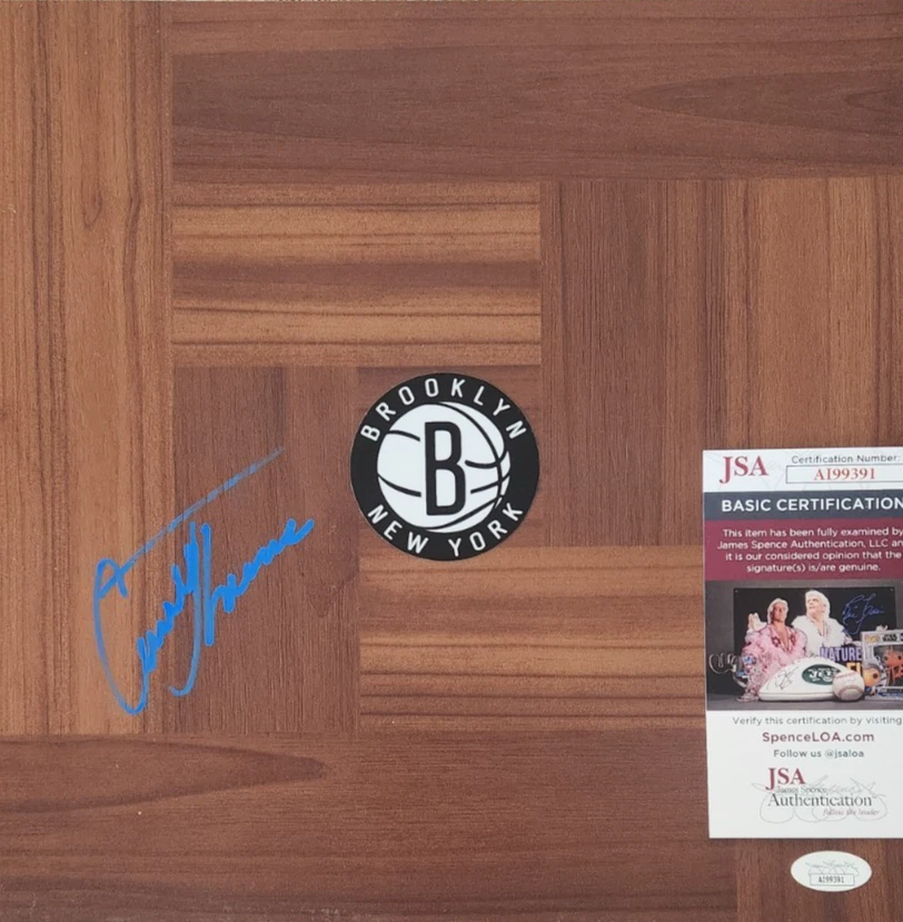 Cam Thomas Signed Floorboard w/ JSA COA #AI99391 Brooklyn Nets