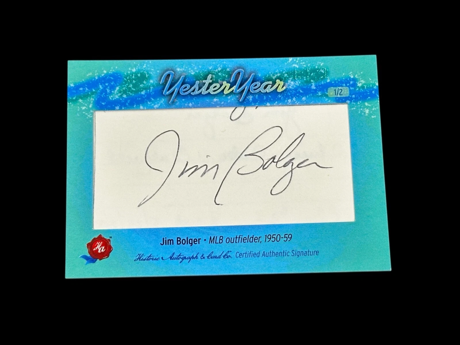 Jim Bolger 2025 Historic Autograph YesterYear Chicago Cubs Cincinnati Reds # 1/2