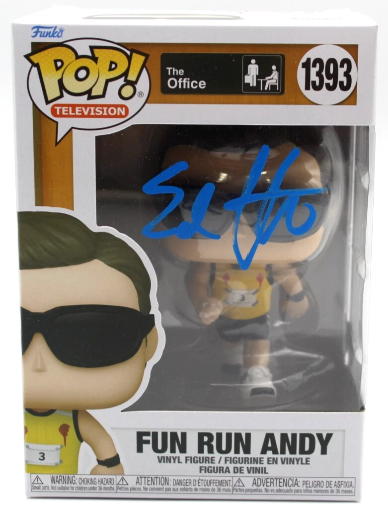 Ed Helms Signed The Office Fun Run Andy Funko Pop 1393 w/Beckett COA BQ83851