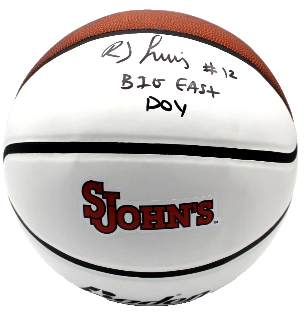 RJ Luis JR. St. John's Red Storm Signed Logo Basketball W/Beckett COA BQ83849