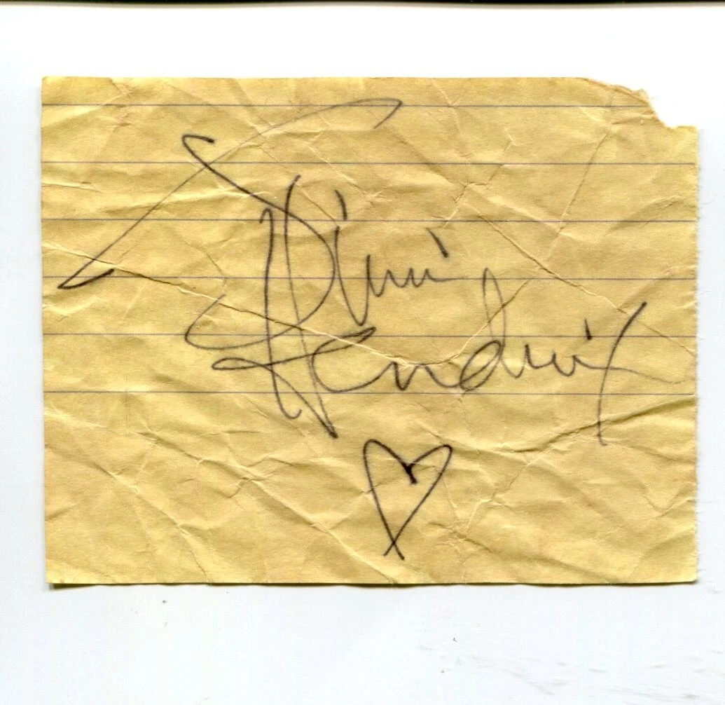 Jimi Hendrix Purple Haze Guitarist Woodstock Signed Autograph JSA Epperson COA