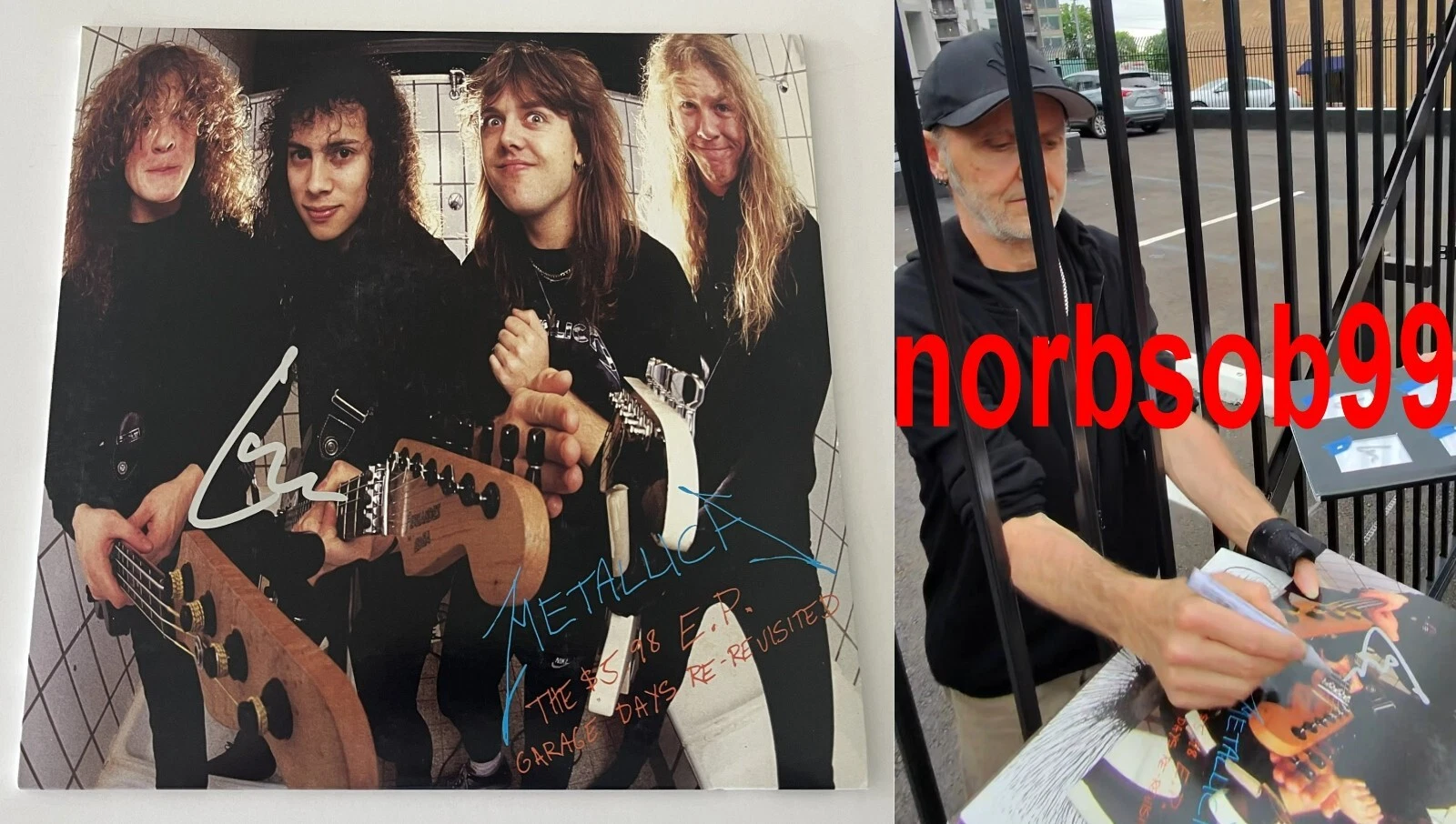 LARS ULRICH SIGNED METALLICA GARAGE DAYS REVISITED VINYL EXACT PROOF BECKETT COA