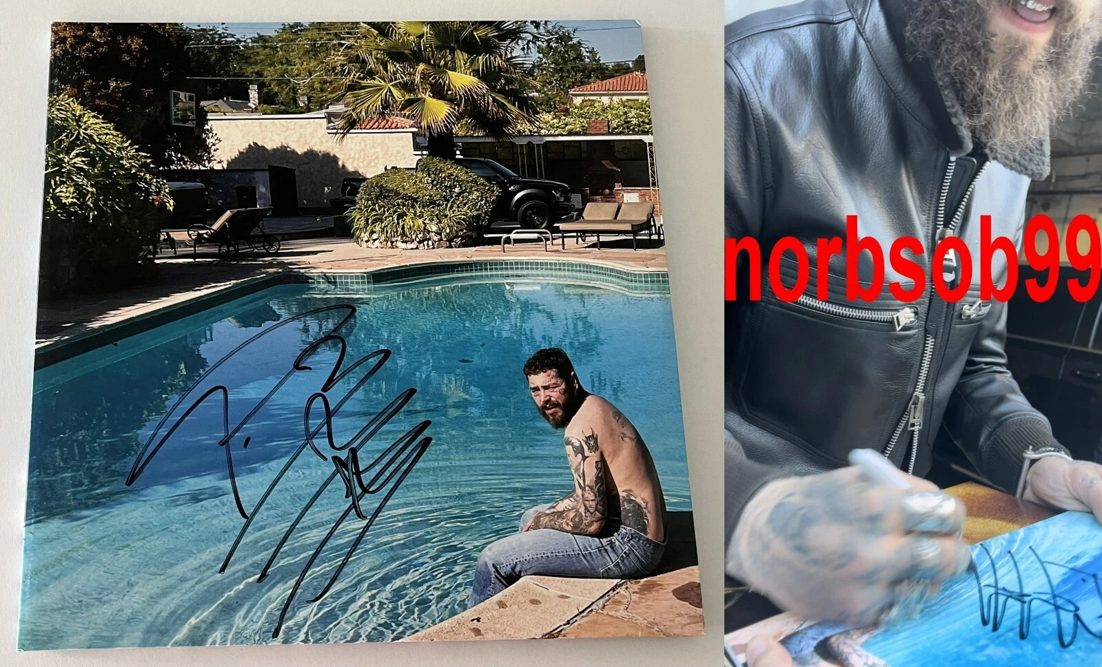 POST MALONE SIGNED AUTOGRAPH AUSTIN VINYL ALBUM w/EXACT VIDEO PROOF BECKETT COA