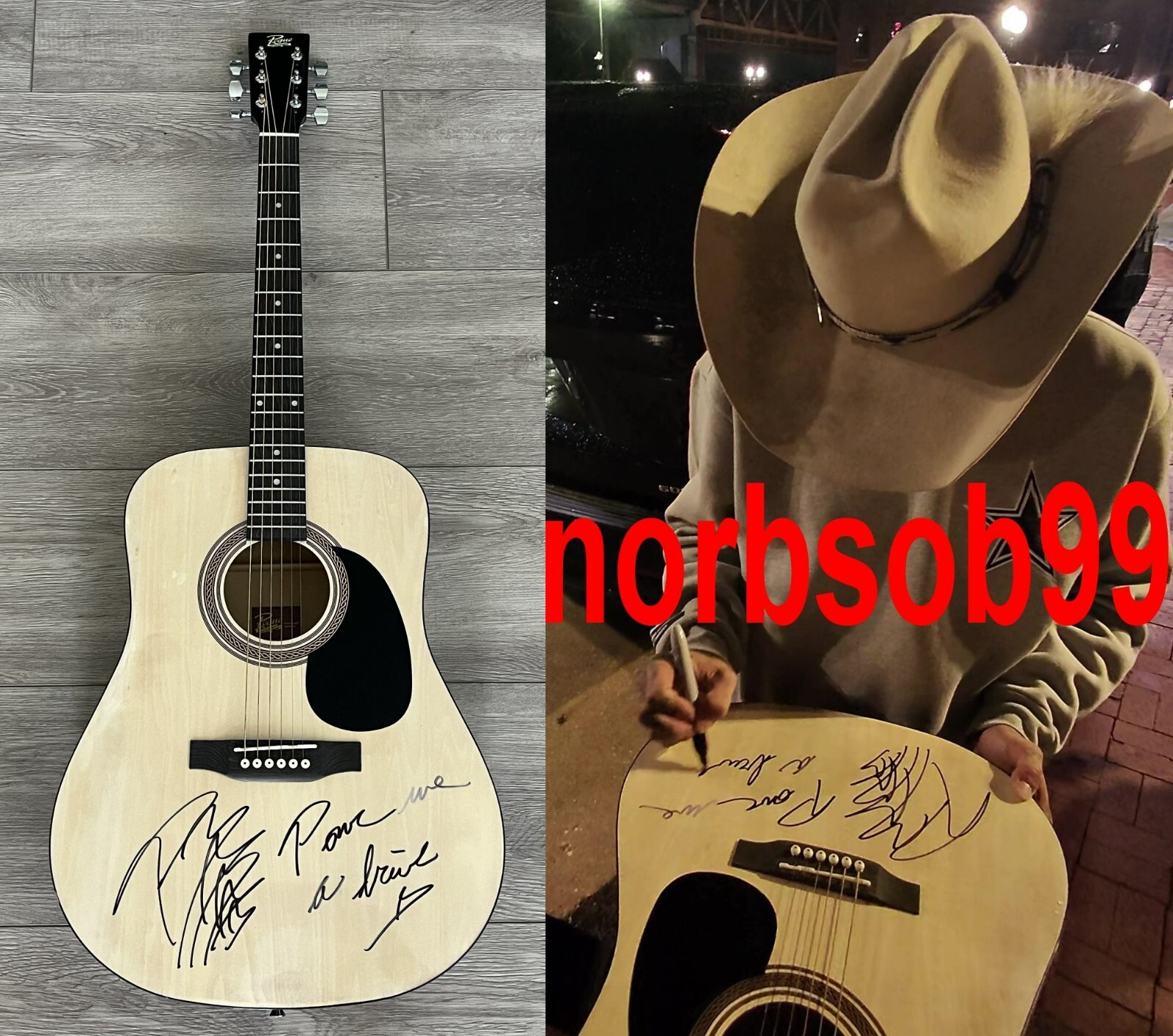 POST MALONE SIGNED POUR ME A DRINK F/S GUITAR w/EXACT VIDEO PROOF & BECKETT COA