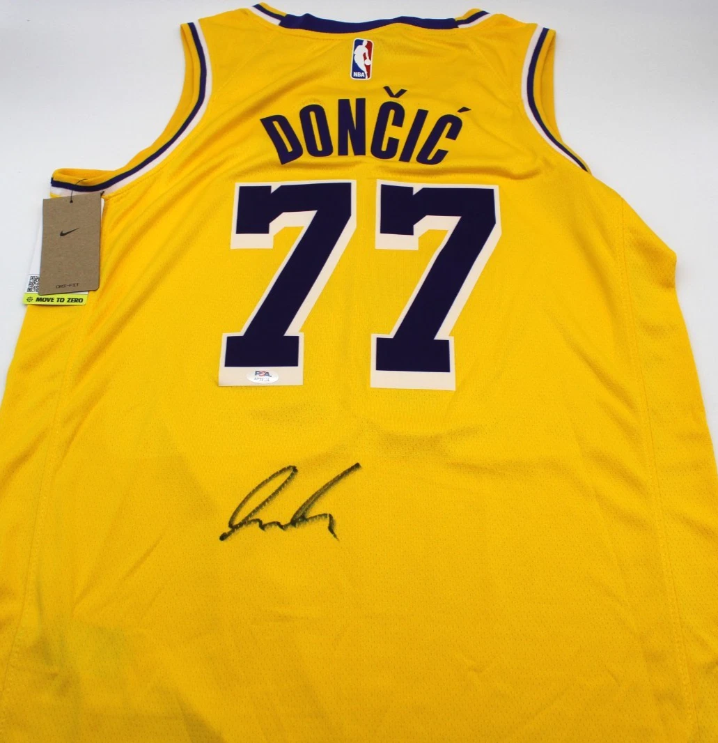 Luka Doncic Signed Los Angeles Lakers Home Jersey W/PSA DNA COA AP29109