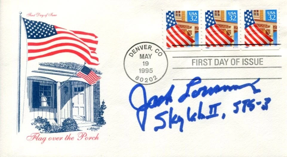 Jack Lousma NASA Astronaut Skylab STS Space USMC Signed Autograph FDC