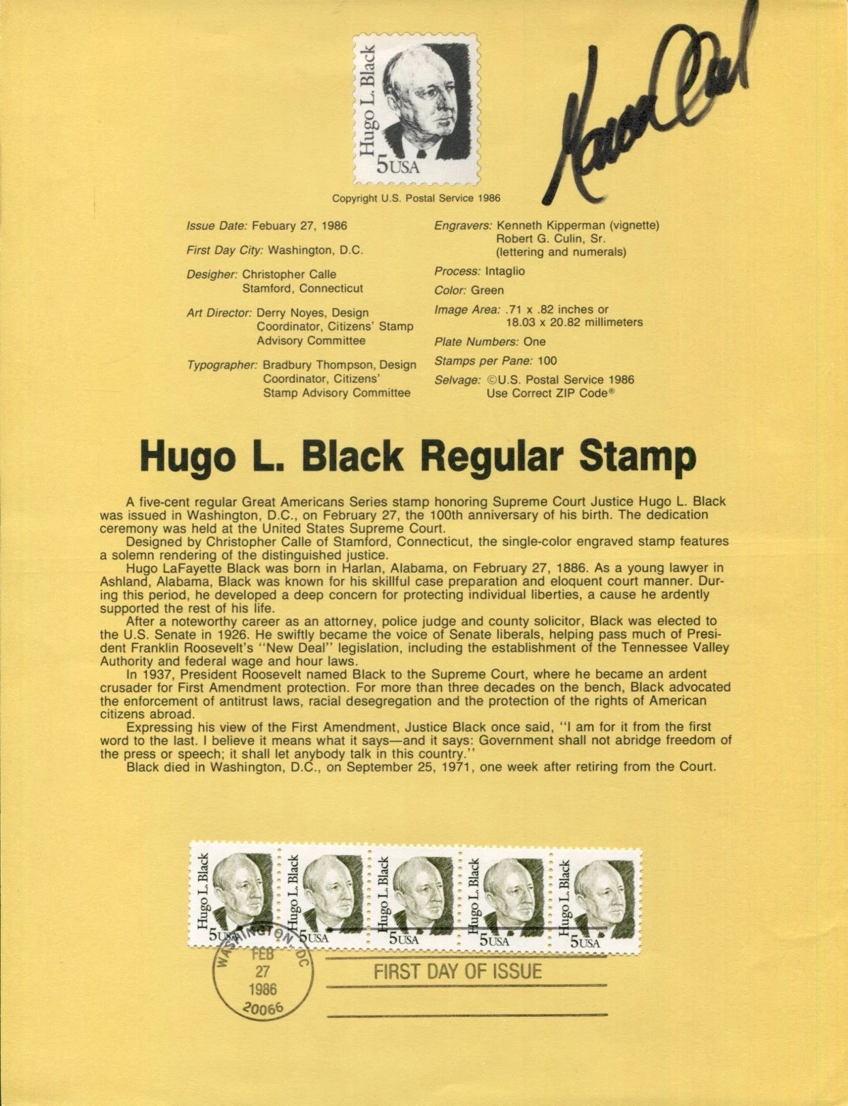 Marcia Clark OJ Simpson Lead Prosecutor Lawyer Rare Signed Autograph FDC Sheet